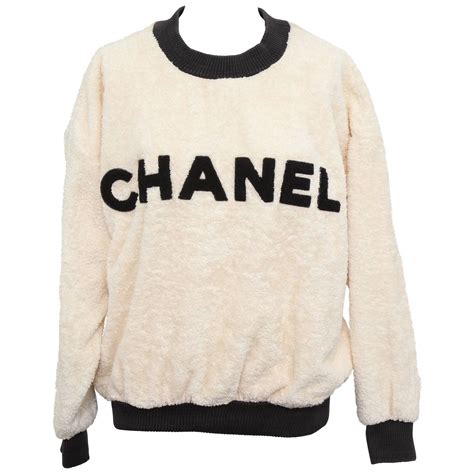 pale yellow chanel sweatshirt|real real Chanel sweaters.